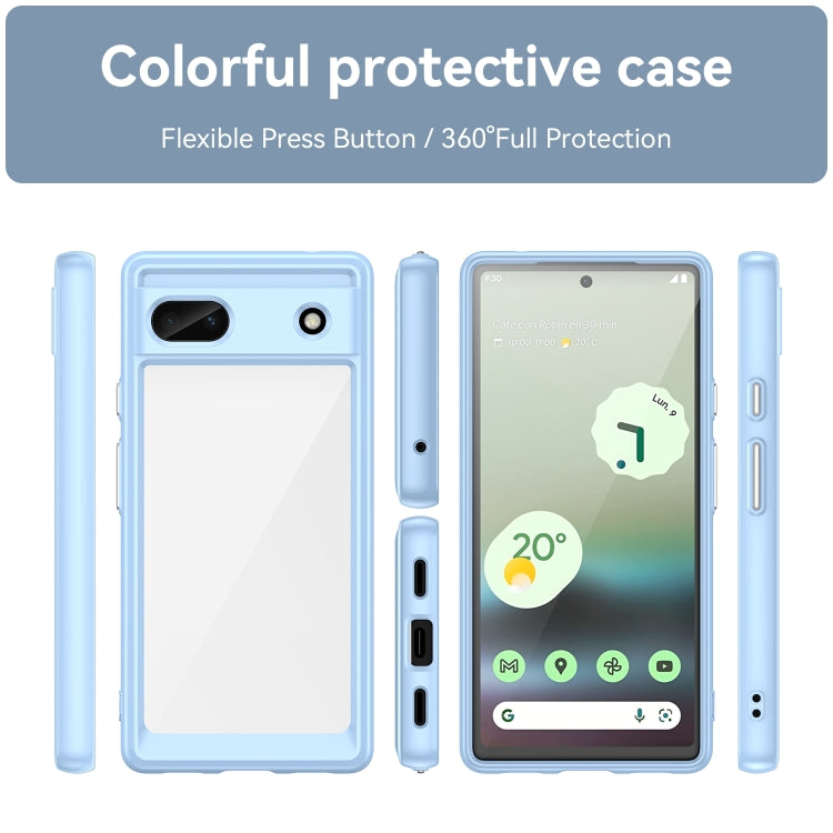 For Google Pixel 6A Colorful Series Acrylic + TPU Phone Case(Blue) - Google Cases by PMC Jewellery | Online Shopping South Africa | PMC Jewellery