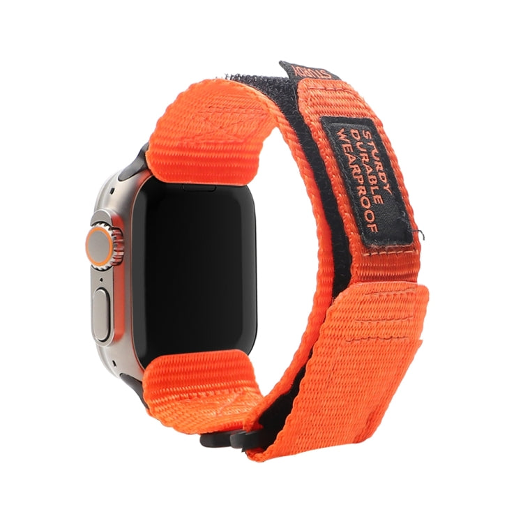 Nylon Two Section Watch Band For Apple Watch 8 41mm(Orange) - Watch Bands by PMC Jewellery | Online Shopping South Africa | PMC Jewellery