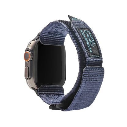 Nylon Two Section Watch Band For Apple Watch SE 2022 44mm(Blue) - Watch Bands by PMC Jewellery | Online Shopping South Africa | PMC Jewellery