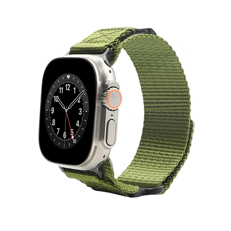 Nylon Two Section Watch Band For Apple Watch 6 40mm(Dark Green) - Watch Bands by PMC TechLife | Online Shopping South Africa | PMC TechLife