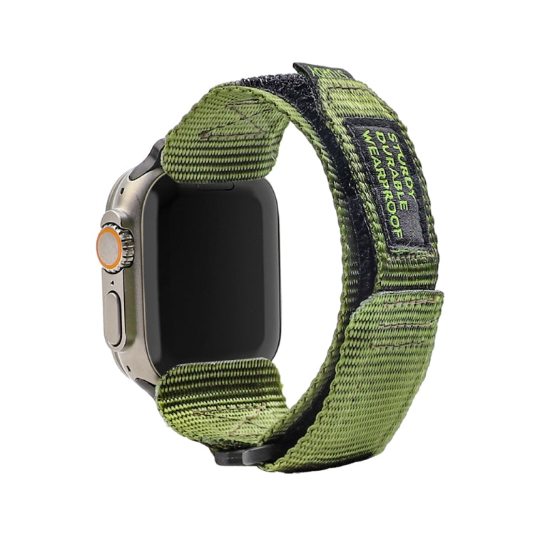 Nylon Two Section Watch Band For Apple Watch 6 44mm(Dark Green) - Watch Bands by PMC TechLife | Online Shopping South Africa | PMC TechLife