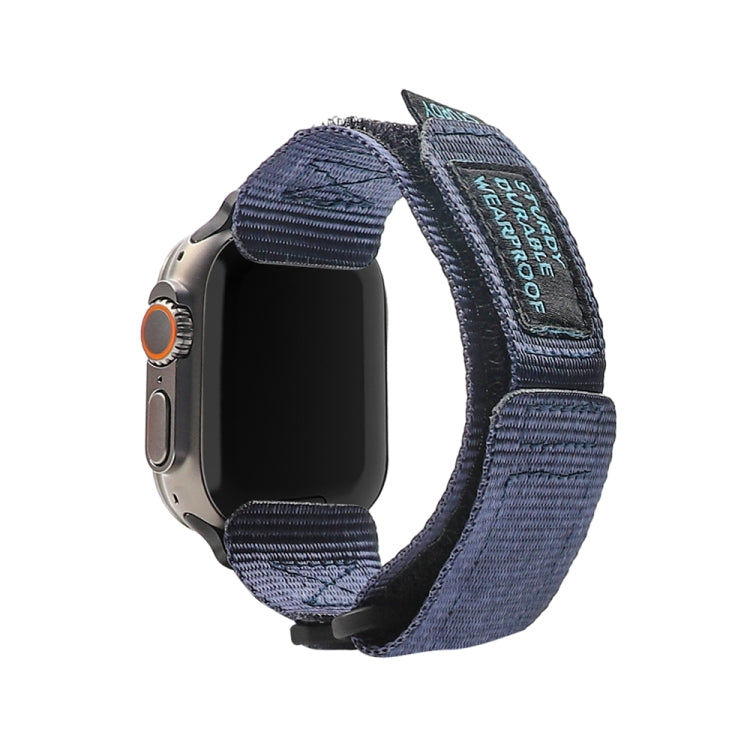 Nylon Two Section Watch Band For Apple Watch 5 44mm(Blue) - Watch Bands by PMC TechLife | Online Shopping South Africa | PMC TechLife