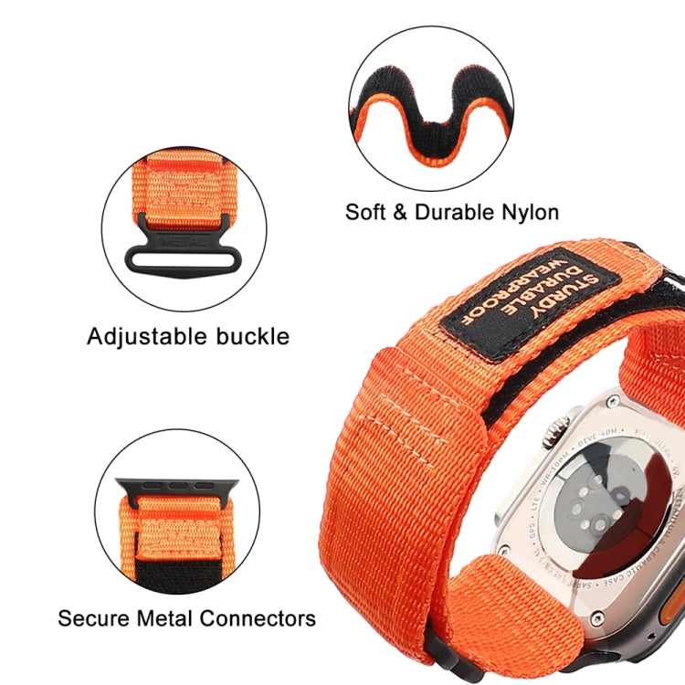 Nylon Two Section Watch Band For Apple Watch 3 38mm(Orange) - Watch Bands by PMC TechLife | Online Shopping South Africa | PMC TechLife