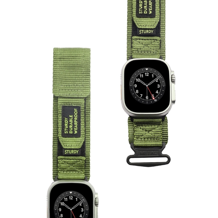 Nylon Two Section Watch Band For Apple Watch 3 38mm(Dark Green) - Watch Bands by PMC TechLife | Online Shopping South Africa | PMC TechLife