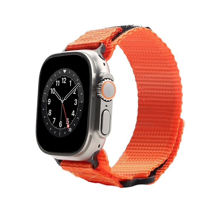 Nylon Two Section Watch Band For Apple Watch 9 41mm(Orange) - Watch Bands by PMC TechLife | Online Shopping South Africa | PMC TechLife