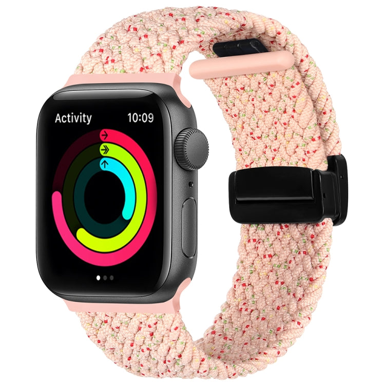 Magnetic Fold Clasp Woven Watch Band For Apple Watch 2 42mm(Starlight Pink) - Watch Bands by PMC TechLife | Online Shopping South Africa | PMC TechLife