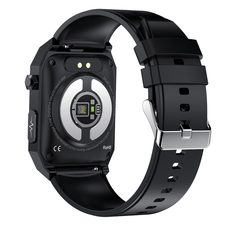 E530 1.91 inch IP68 Waterproof Silicone Band Smart Watch Supports ECG / Non-invasive Blood Sugar(Black) - Smart Watches by PMC Jewellery | Online Shopping South Africa | PMC Jewellery