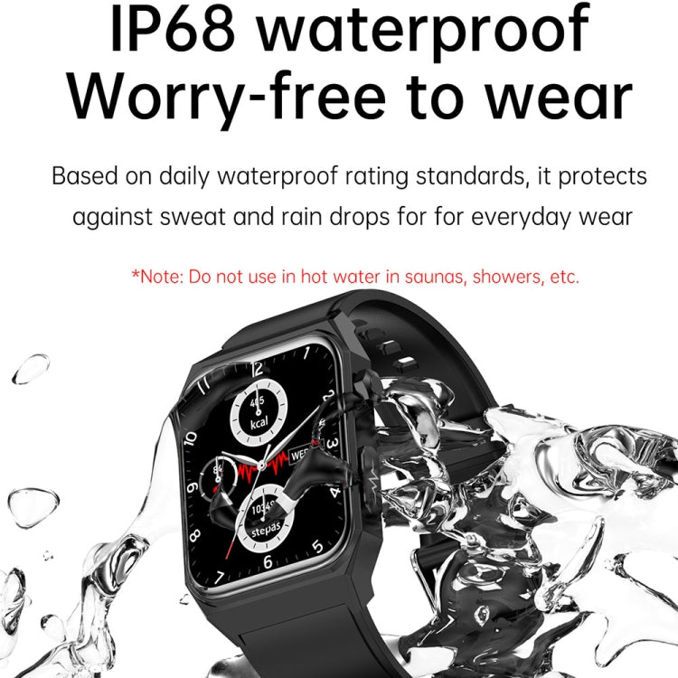 E530 1.91 inch IP68 Waterproof Silicone Band Smart Watch Supports ECG / Non-invasive Blood Sugar(Red) - Smart Watches by PMC Jewellery | Online Shopping South Africa | PMC Jewellery