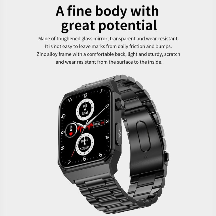 E530 1.91 inch IP68 Waterproof Silicone Band Smart Watch Supports ECG / Non-invasive Blood Sugar(Black) - Smart Watches by PMC Jewellery | Online Shopping South Africa | PMC Jewellery