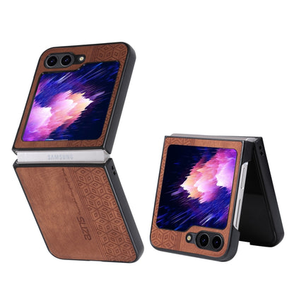 For Samsung Galaxy Z Flip5 AZNS 3D Embossed Skin Feel Phone Case(Brown) - Galaxy Z Flip5 Cases by AZNS | Online Shopping South Africa | PMC Jewellery | Buy Now Pay Later Mobicred