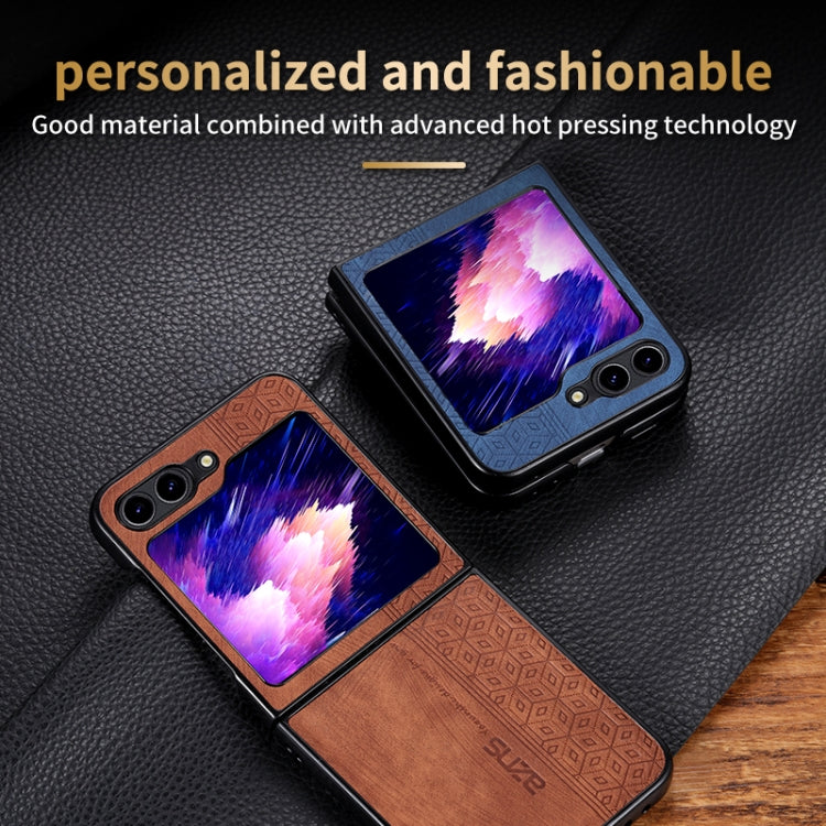 For Samsung Galaxy Z Flip5 AZNS 3D Embossed Skin Feel Phone Case(Brown) - Galaxy Z Flip5 Cases by AZNS | Online Shopping South Africa | PMC Jewellery | Buy Now Pay Later Mobicred