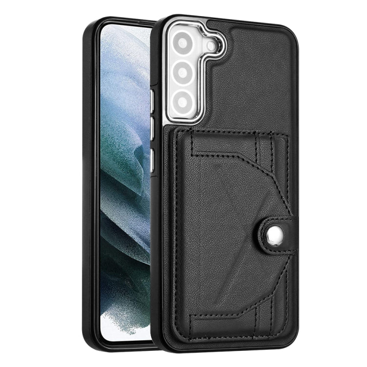 For Samsung Galaxy S22+ 5G Shockproof Leather Phone Case with Card Holder(Black) - free shipping - PMC TechLife - Order now!