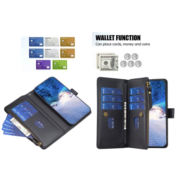 For Xiaomi 12 9 Card Slots Zipper Wallet Leather Flip Phone Case(Black) - free shipping - PMC TechLife - Order now!
