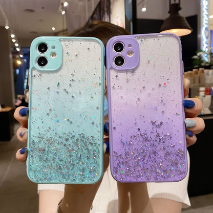 For iPhone 11 Pro Max Starry Gradient Glitter Powder TPU Phone Case(Black) - iPhone 11 Pro Max Cases by PMC Jewellery | Online Shopping South Africa | PMC Jewellery