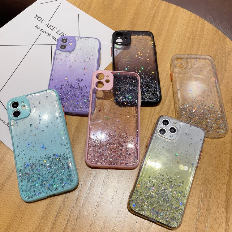 For iPhone 14 Pro Max Starry Gradient Glitter Powder TPU Phone Case(Purple) - iPhone 14 Pro Max Cases by PMC Jewellery | Online Shopping South Africa | PMC Jewellery