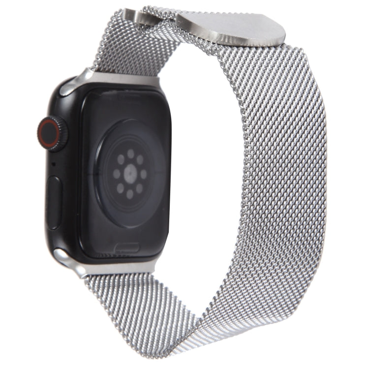 For Apple Watch Ultra 49mm Milanese Metal Magnetic Watch Band(Silver) - Watch Bands by PMC Jewellery | Online Shopping South Africa | PMC Jewellery