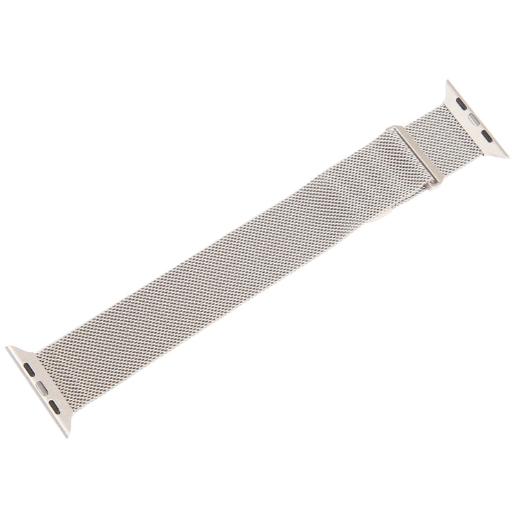 For Apple Watch 7 45mm Milanese Metal Magnetic Watch Band(Starlight) - Watch Bands by PMC Jewellery | Online Shopping South Africa | PMC Jewellery