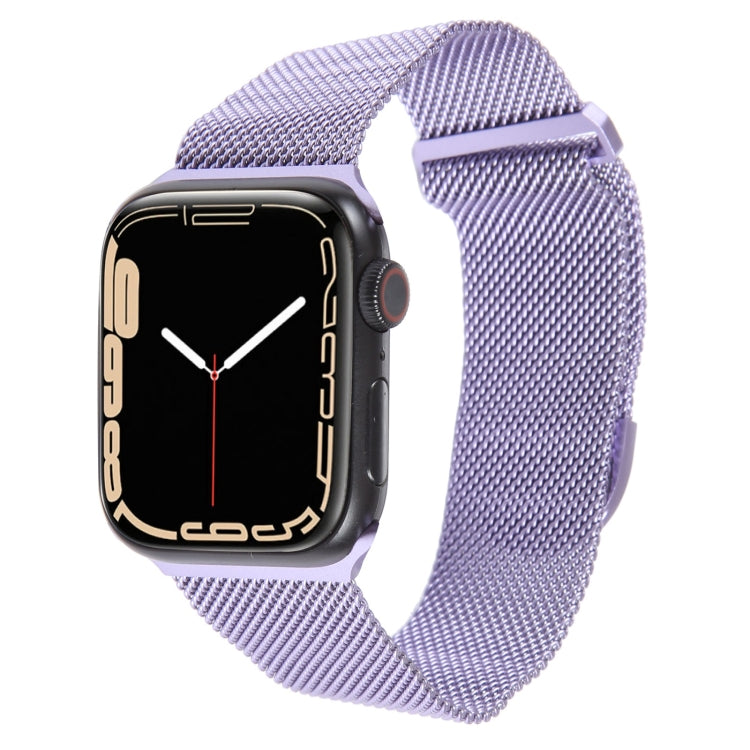 For Apple Watch SE 40mm Milanese Metal Magnetic Watch Band(Lavender Purple) - Watch Bands by PMC Jewellery | Online Shopping South Africa | PMC Jewellery