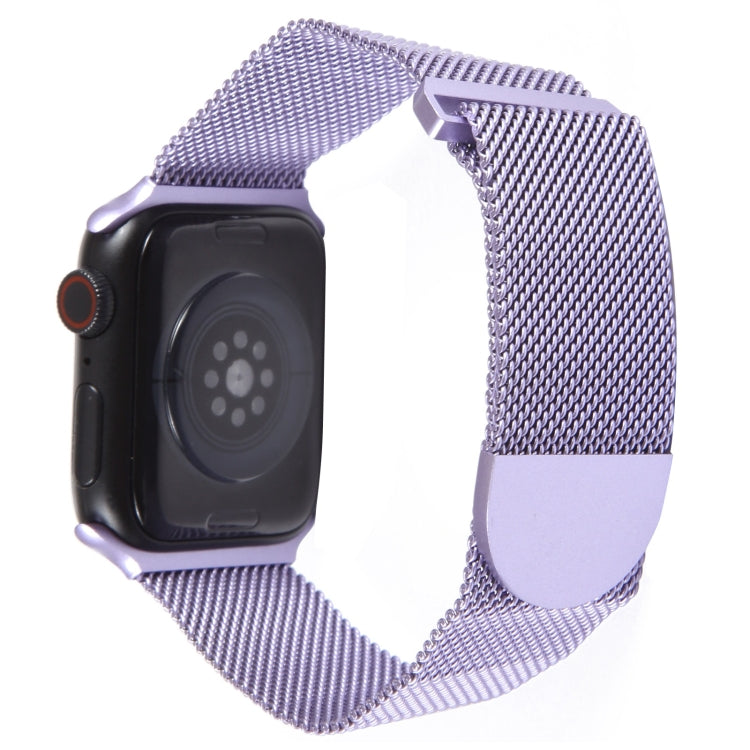 For Apple Watch SE 44mm Milanese Metal Magnetic Watch Band(Lavender Purple) - Watch Bands by PMC Jewellery | Online Shopping South Africa | PMC Jewellery