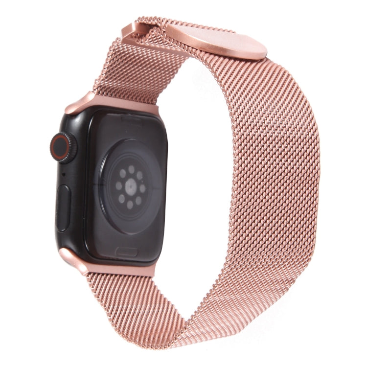 For Apple Watch SE 44mm Milanese Metal Magnetic Watch Band(Pink) - Watch Bands by PMC Jewellery | Online Shopping South Africa | PMC Jewellery