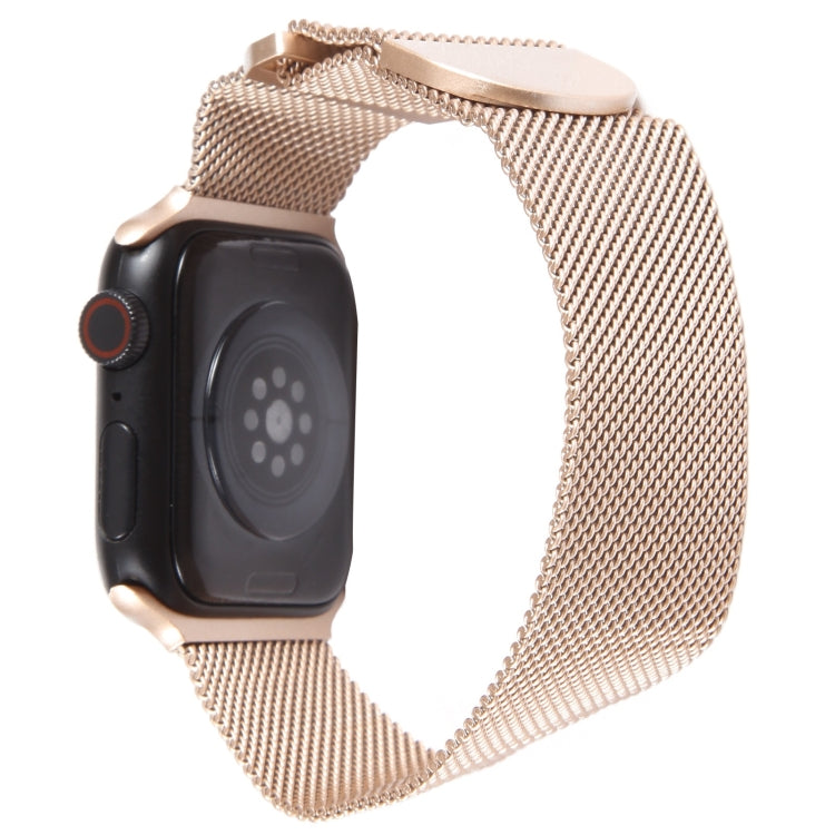 For Apple Watch 2 38mm Milanese Metal Magnetic Watch Band(Retro Gold) - Watch Bands by PMC Jewellery | Online Shopping South Africa | PMC Jewellery