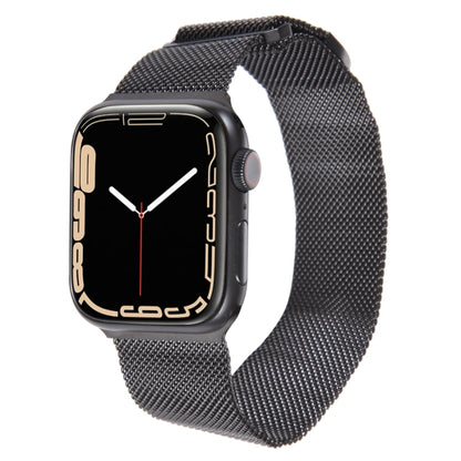 For Apple Watch 42mm Milanese Metal Magnetic Watch Band(Black) - Watch Bands by PMC Jewellery | Online Shopping South Africa | PMC Jewellery