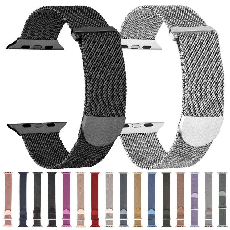 For Apple Watch 9 45mm Milanese Metal Magnetic Watch Band(Space Grey) - Watch Bands by PMC TechLife | Online Shopping South Africa | PMC TechLife