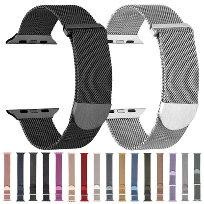 For Apple Watch 7 45mm Milanese Metal Magnetic Watch Band(Space Grey) - Watch Bands by PMC Jewellery | Online Shopping South Africa | PMC Jewellery