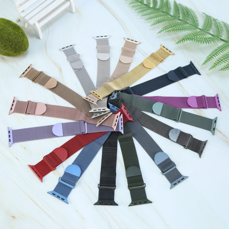 For Apple Watch 7 45mm Milanese Metal Magnetic Watch Band(Space Grey) - Watch Bands by PMC TechLife | Online Shopping South Africa | PMC TechLife