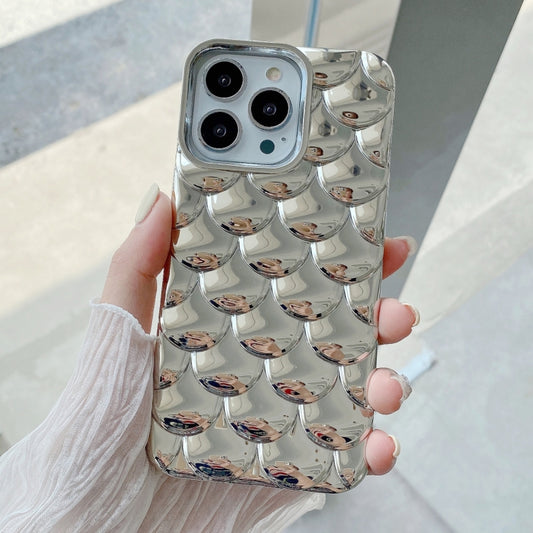 For iPhone 14 Pro Max 3D Scale Style TPU Phone Case(Silver) - iPhone 14 Pro Max Cases by PMC Jewellery | Online Shopping South Africa | PMC Jewellery