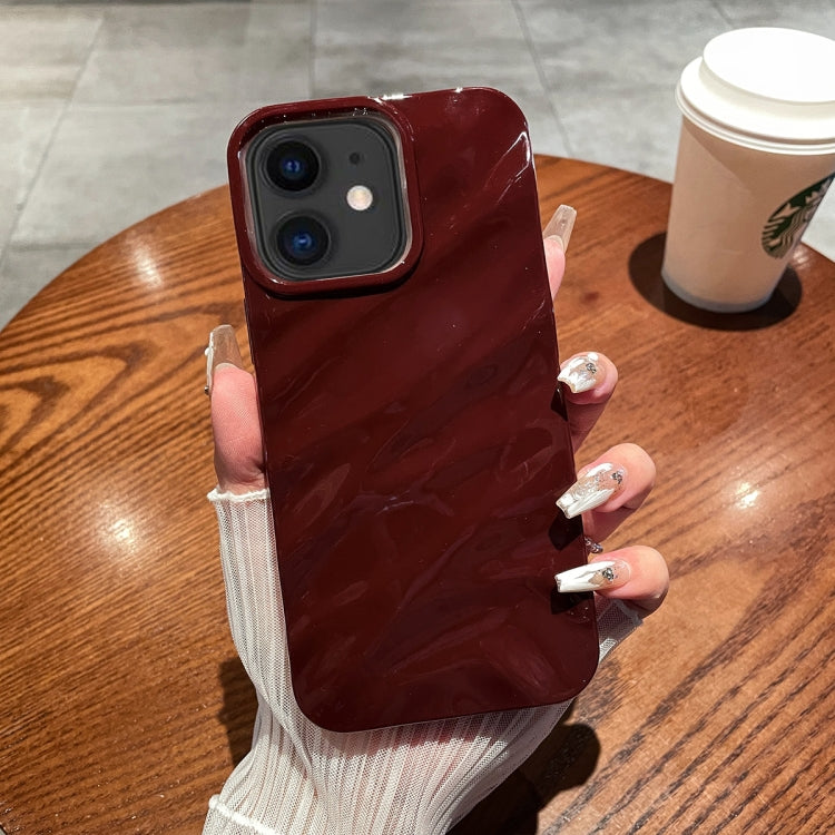 For iPhone 11 Solid Color Wave Texture TPU Phone Case(Wine Red) - iPhone 11 Cases by PMC Jewellery | Online Shopping South Africa | PMC Jewellery