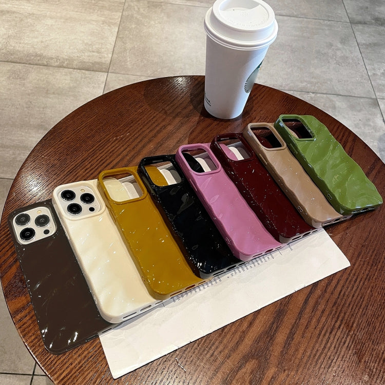 For iPhone 13 Pro Max Solid Color Wave Texture TPU Phone Case(Ginger) - iPhone 13 Pro Max Cases by PMC TechLife | Online Shopping South Africa | PMC TechLife