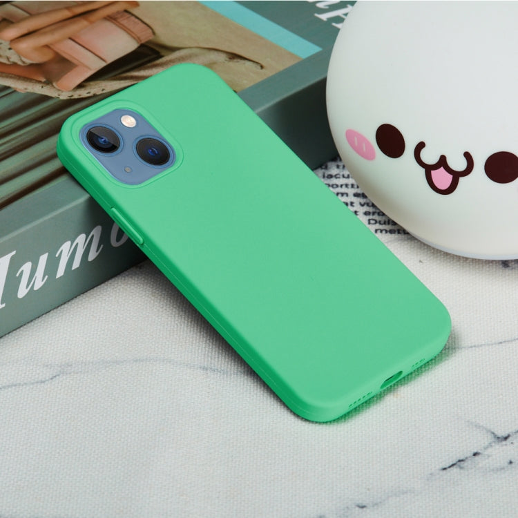 For iPhone 15 Solid Color Silicone Phone Case(Green) - iPhone 15 Cases by PMC Jewellery | Online Shopping South Africa | PMC Jewellery