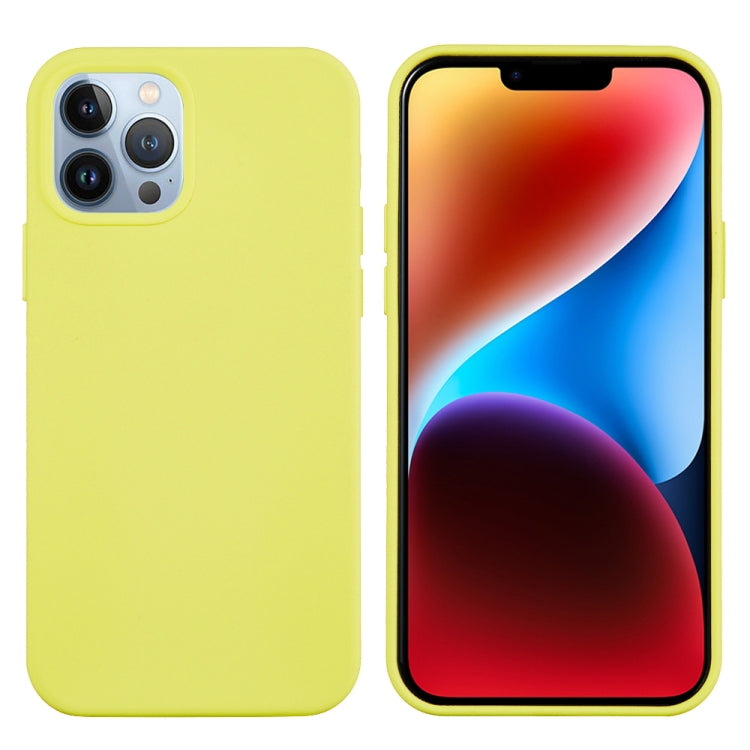 For iPhone 15 Pro Solid Color Silicone Phone Case(Lemon Yellow) - iPhone 15 Pro Cases by PMC Jewellery | Online Shopping South Africa | PMC Jewellery