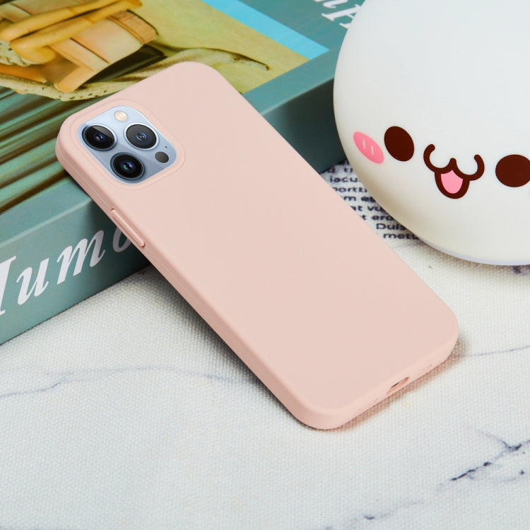 For iPhone 15 Pro Max Solid Color Silicone Phone Case(Sand Pink) - iPhone 15 Pro Max Cases by PMC TechLife | Online Shopping South Africa | PMC TechLife