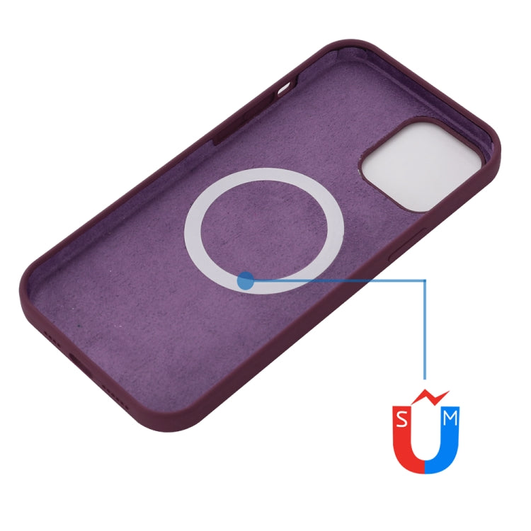 For iPhone 15 Shockproof Silicone Magsafe Phone Case(Plum Color) - iPhone 15 Cases by PMC Jewellery | Online Shopping South Africa | PMC Jewellery