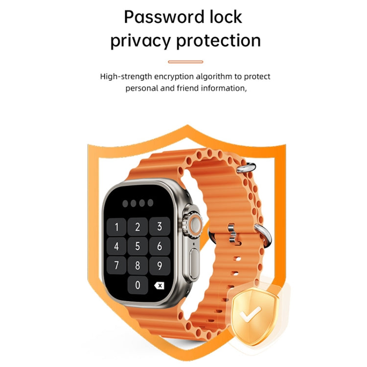 WS-E9 Ultra 2.2 inch IP67 Waterproof Silicone Band Smart Watch, Support Heart Rate / NFC(Silver) - Smart Watches by PMC TechLife | Online Shopping South Africa | PMC TechLife