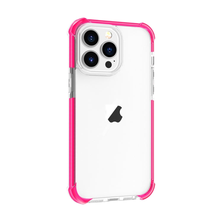 For iPhone 15 Pro Max Four-corner Shockproof TPU Hybrid Acrylic Phone Case(Pink) - iPhone 15 Pro Max Cases by PMC TechLife | Online Shopping South Africa | PMC TechLife | Buy Now Pay Later Mobicred