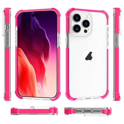 For iPhone 15 Pro Max Four-corner Shockproof TPU + Acrylic Phone Case(Pink) - iPhone 15 Pro Max Cases by PMC Jewellery | Online Shopping South Africa | PMC Jewellery