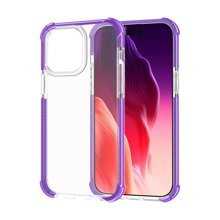 For iPhone 15 Pro Max Four-corner Shockproof TPU + Acrylic Phone Case(Purple) - iPhone 15 Pro Max Cases by PMC TechLife | Online Shopping South Africa | PMC TechLife