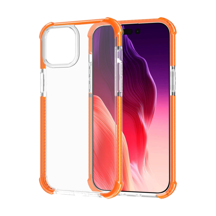 For iPhone 15 Plus Four-corner Shockproof TPU + Acrylic Phone Case(Orange) - iPhone 15 Plus Cases by PMC Jewellery | Online Shopping South Africa | PMC Jewellery