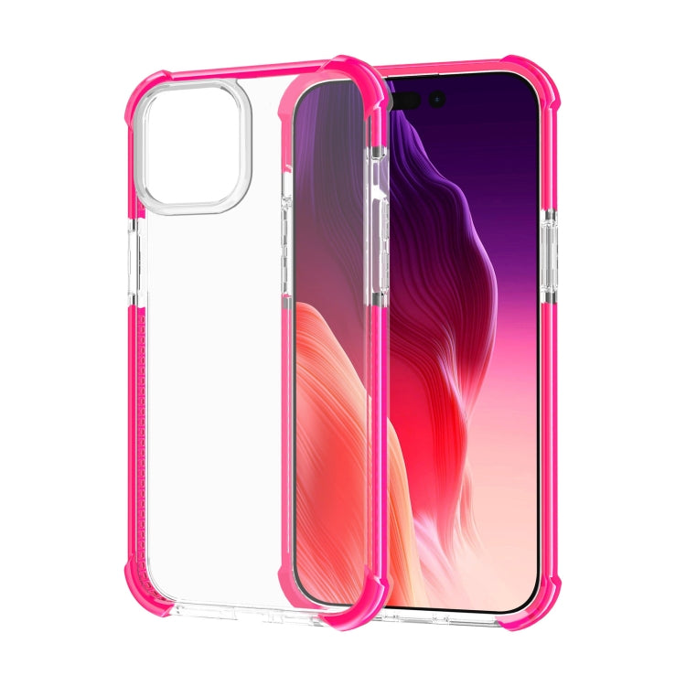 For iPhone 15 Plus Four-corner Shockproof TPU + Acrylic Phone Case(Pink) - iPhone 15 Plus Cases by PMC TechLife | Online Shopping South Africa | PMC TechLife