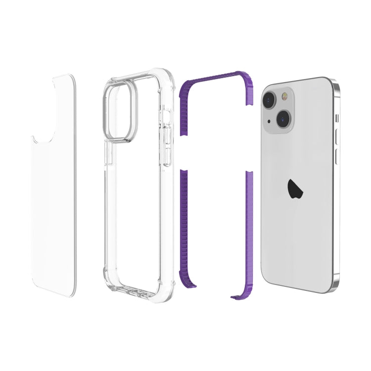 For iPhone 15 Plus Four-corner Shockproof TPU + Acrylic Phone Case(Purple) - iPhone 15 Plus Cases by PMC TechLife | Online Shopping South Africa | PMC TechLife