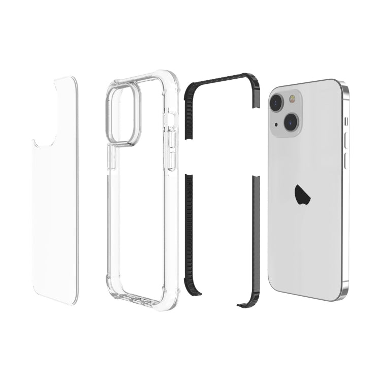 For iPhone 15 Plus Four-corner Shockproof TPU + Acrylic Phone Case(Black + Transparent) - iPhone 15 Plus Cases by PMC Jewellery | Online Shopping South Africa | PMC Jewellery