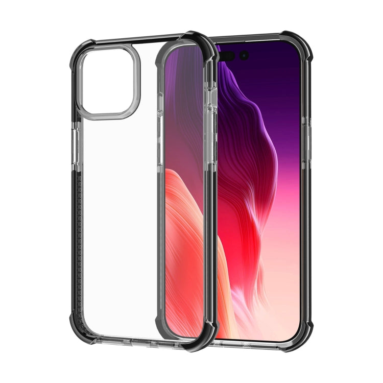 For iPhone 15 Plus Four-corner Shockproof TPU + Acrylic Phone Case(Black) - iPhone 15 Plus Cases by PMC TechLife | Online Shopping South Africa | PMC TechLife