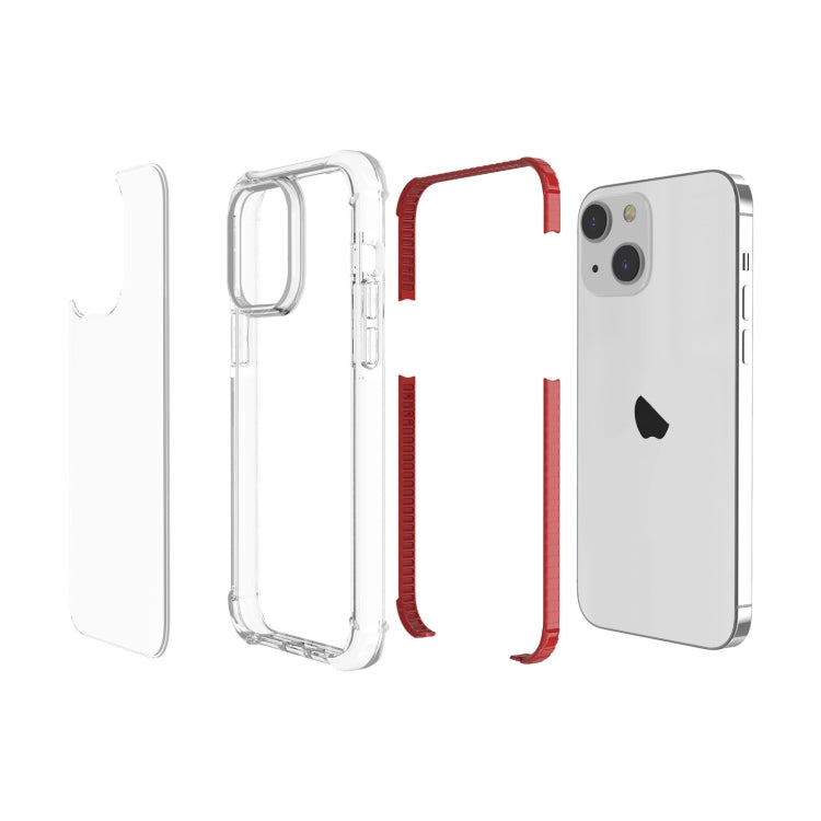 For iPhone 15 Four-corner Shockproof TPU + Acrylic Phone Case(Red) - iPhone 15 Cases by PMC TechLife | Online Shopping South Africa | PMC TechLife