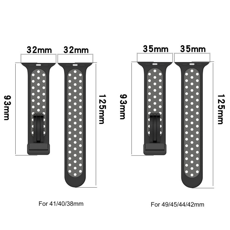 For Apple Watch 4 40mm Magnetic Buckle Silicone Watch Band(Black White) - Watch Bands by PMC TechLife | Online Shopping South Africa | PMC TechLife