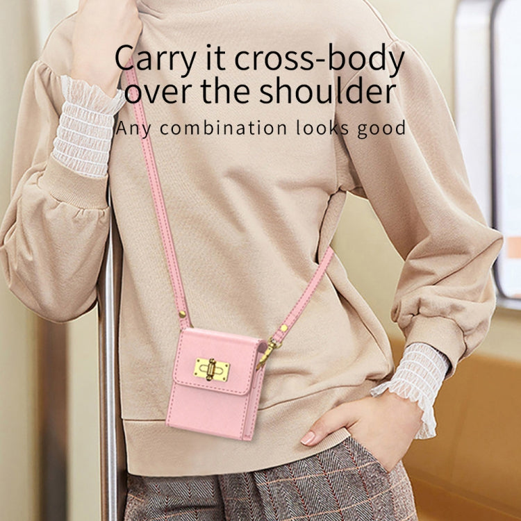 For Samsung Galaxy Z Flip5 GKK Plain Weave Mini Backpack Slim Phone Case with Ring(Pink) - free shipping - PMC TechLife - Order now!