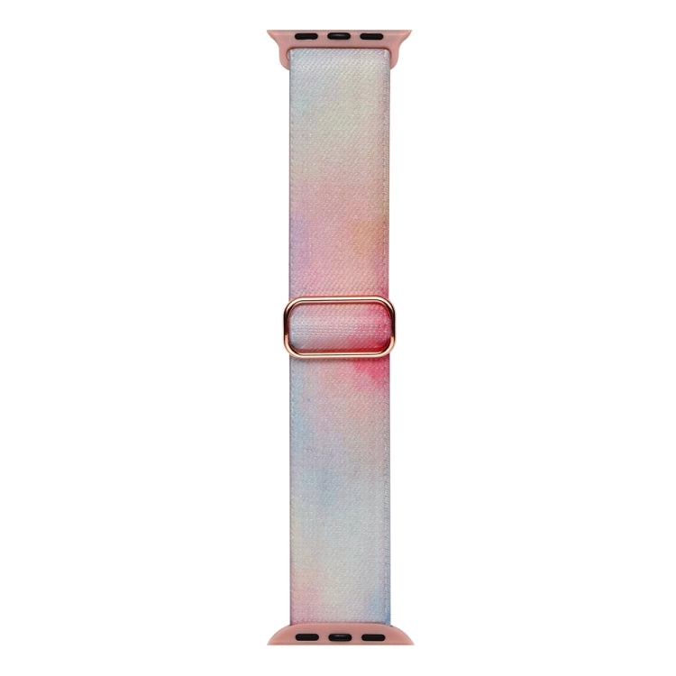 For Apple Watch 8 45mm  Painted Pattern Nylon Replacement Watch Band(Symphony Aurora) - Watch Bands by PMC TechLife | Online Shopping South Africa | PMC TechLife