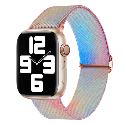 For Apple Watch SE 2022 40mm Painted Pattern Nylon Replacement Watch Band(Symphony Aurora) - Watch Bands by PMC Jewellery | Online Shopping South Africa | PMC Jewellery